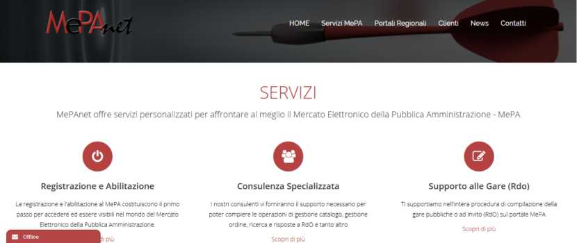 nuovo sito web di MePAnet